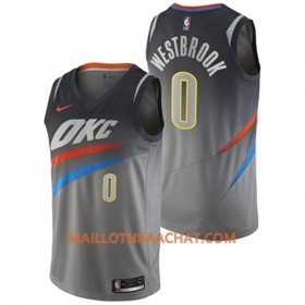 Maillot NBA Oklahoma City Thunder Russell Westbrook 0 Nike City Edition Swingman - Homme